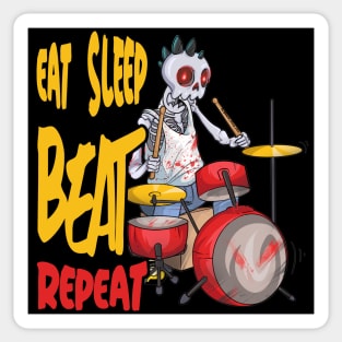 Eat Sleep Drum Sticker